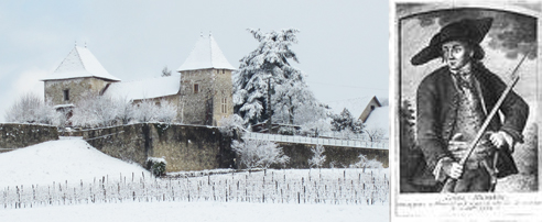 Notre commune : château de Rochefort sous la neige - Mandrin